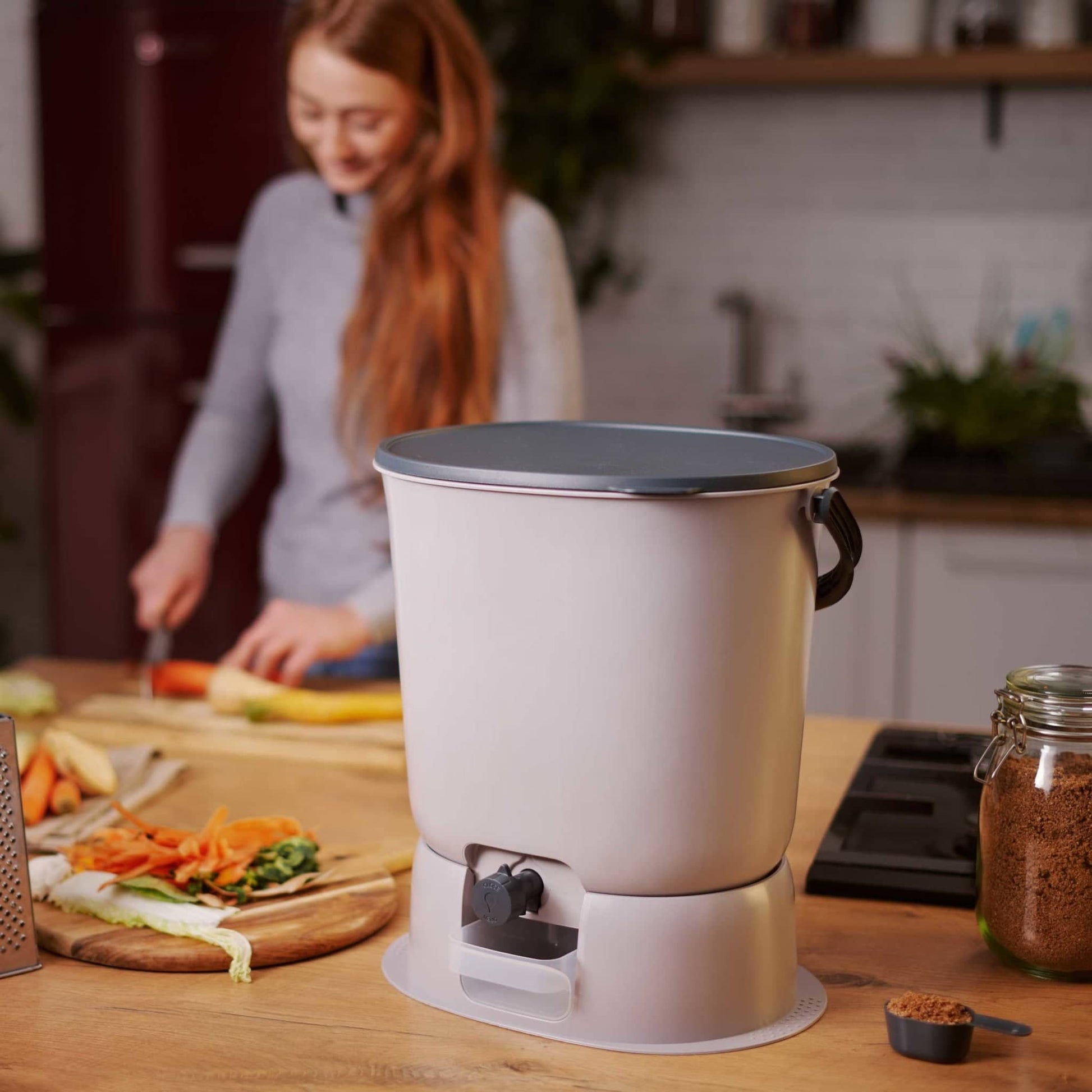 Biojäätmete komposter Bokashi Organko Essential oliiviroheline 15,3 L - Koduwärk