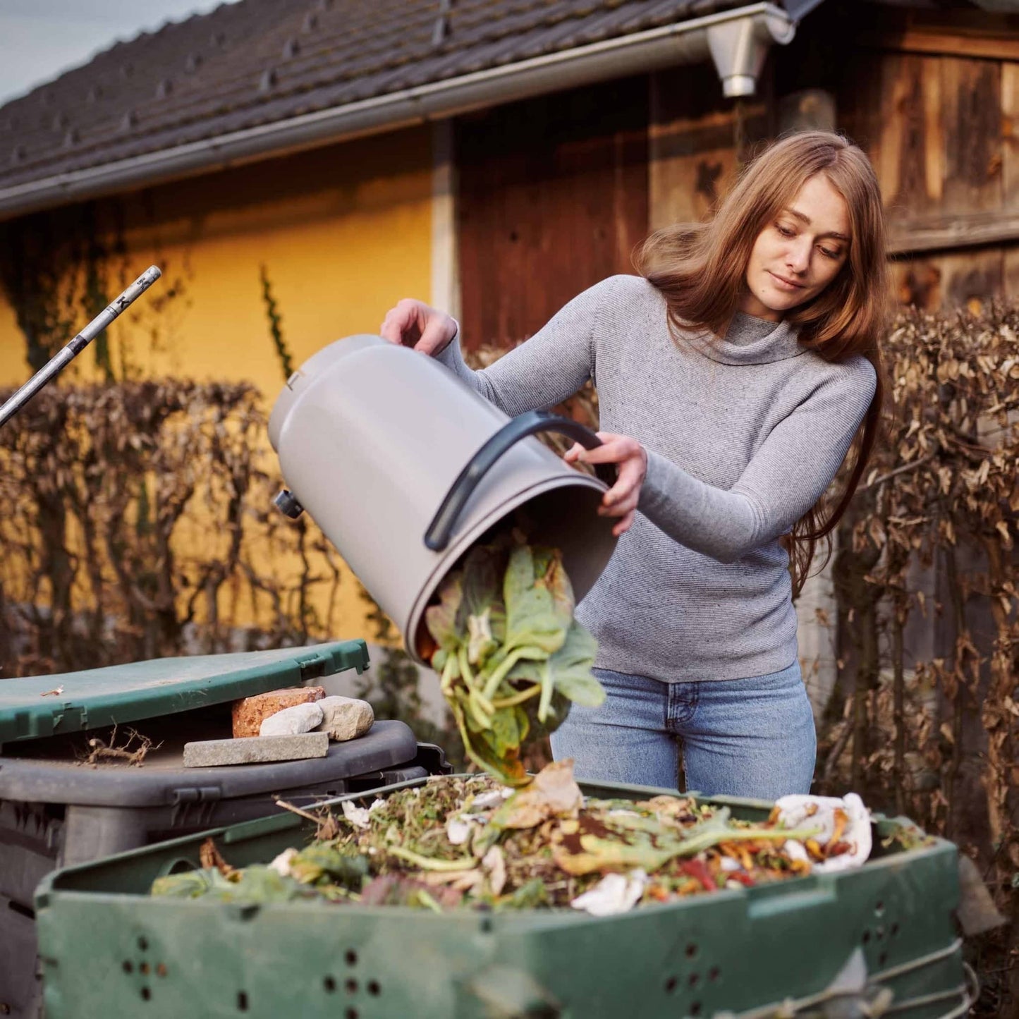 Biojäätmete komposter Bokashi Organko Essential valge komplekt 2 x 15,3 L - Koduwärk