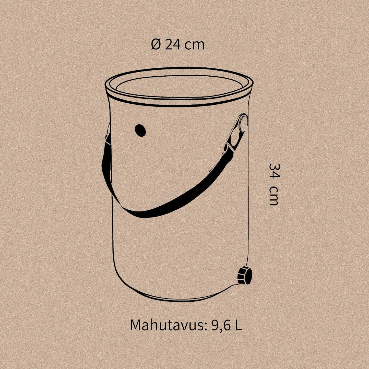 Bokashi Organko 2 köögikomposter cappuccino 9,6 L - Koduwärk