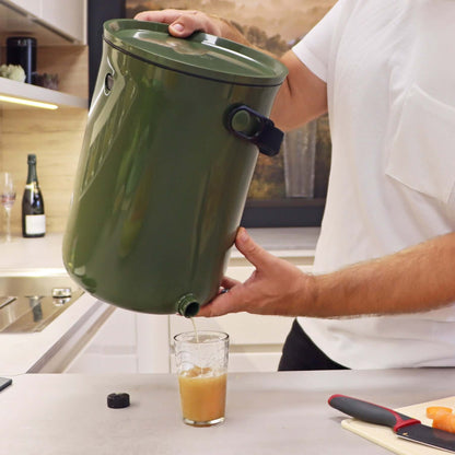 Bokashi Organko 2 köögikomposter oliiv komplekt 2 x 9,6 L - Koduwärk