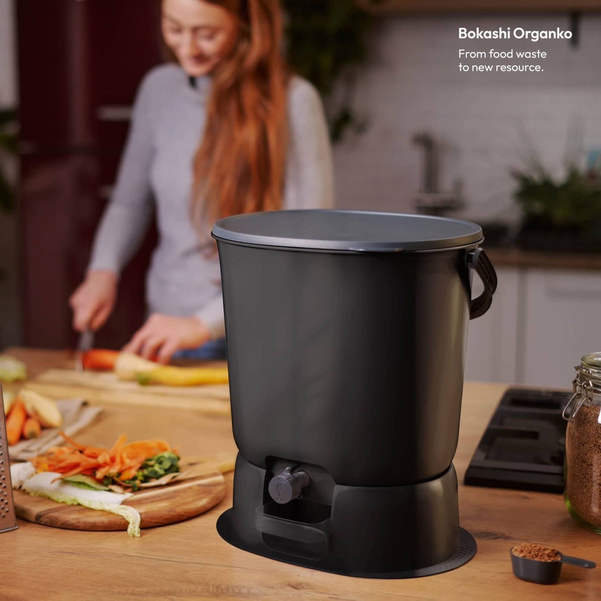 Bokashi Organko Essential komposter must 15,3 L - Koduwärk