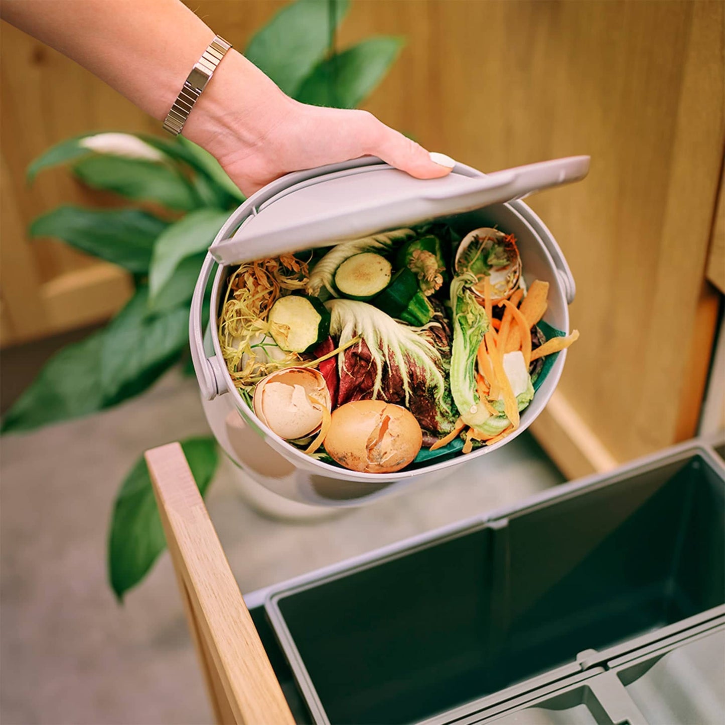 Organko Daily biojäätmete prügikast hall 3,3 L - Koduwärk