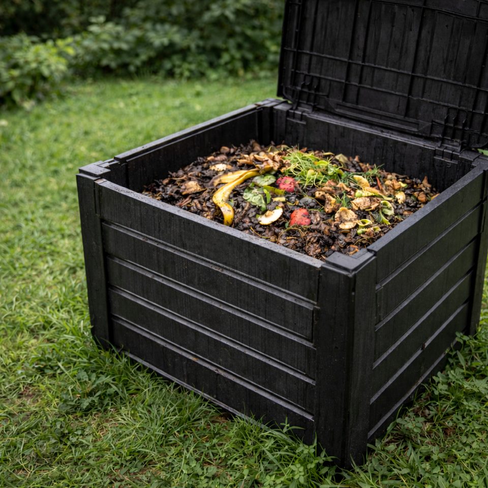 komposter haiseb liiga märja komposti tõttu