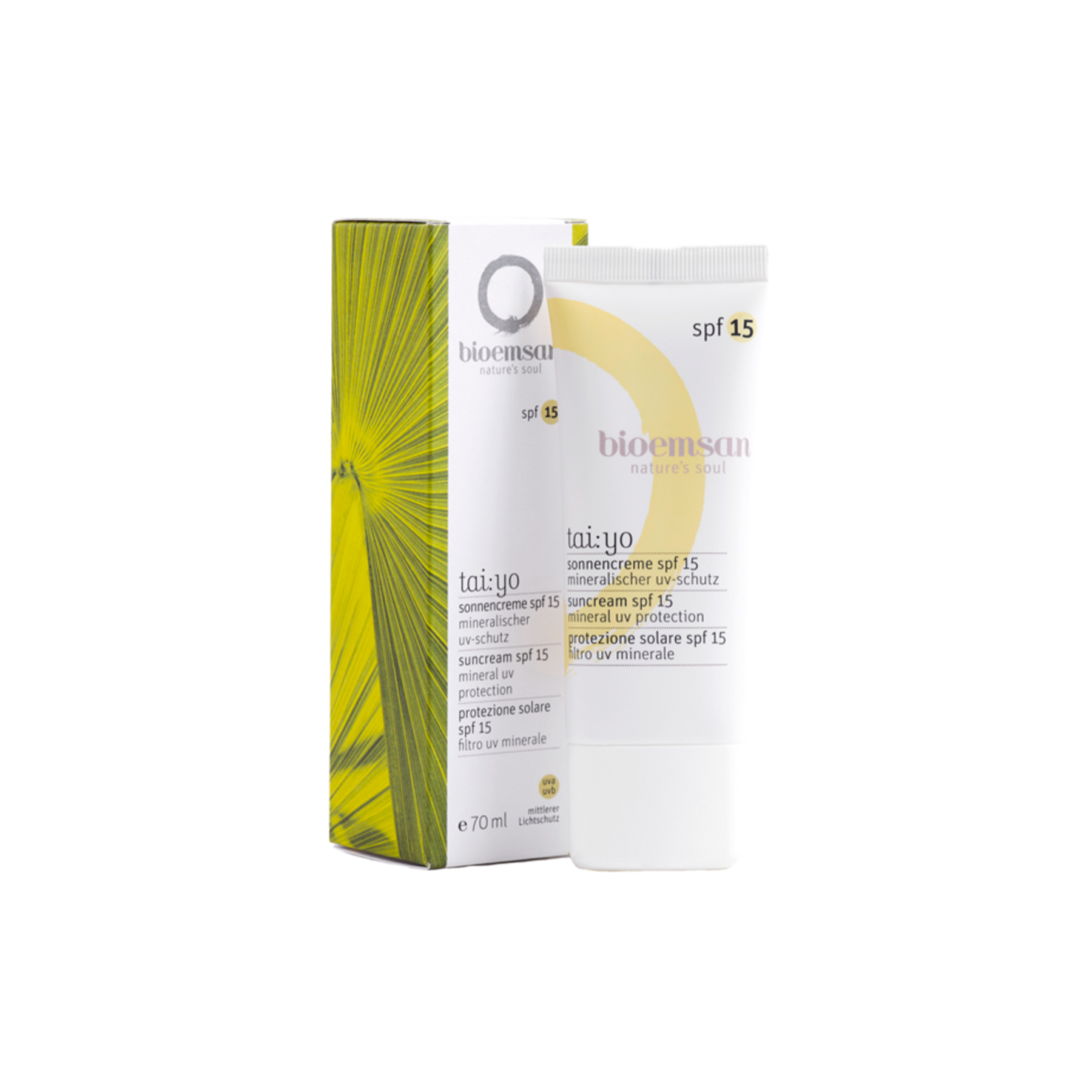 Looduslik päikesekreem SPF15 - Bioemsan 70 ml