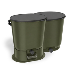 Bokashi komposter - Organko Essential komplekt oliiviroheline 2 x 15,3 L
