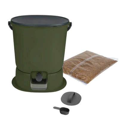Biojäätmete komposter Bokashi Organko Essential oliiviroheline 15,3 L