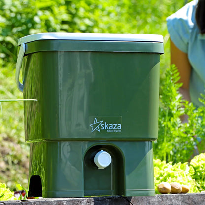 Bokashi Organko 1 komposter oliiv / valge komplekt 2 x 16 L - Koduwärk