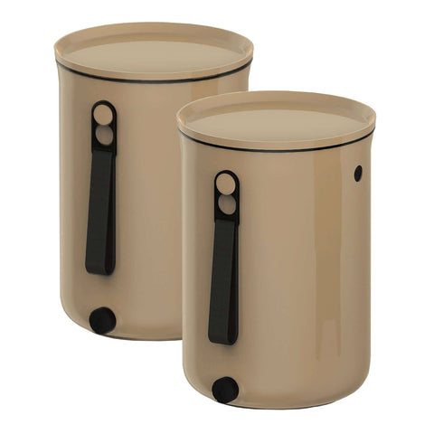 Bokashi Organko 2 köögikomposter cappuccino komplekt 2 x 9,6 L