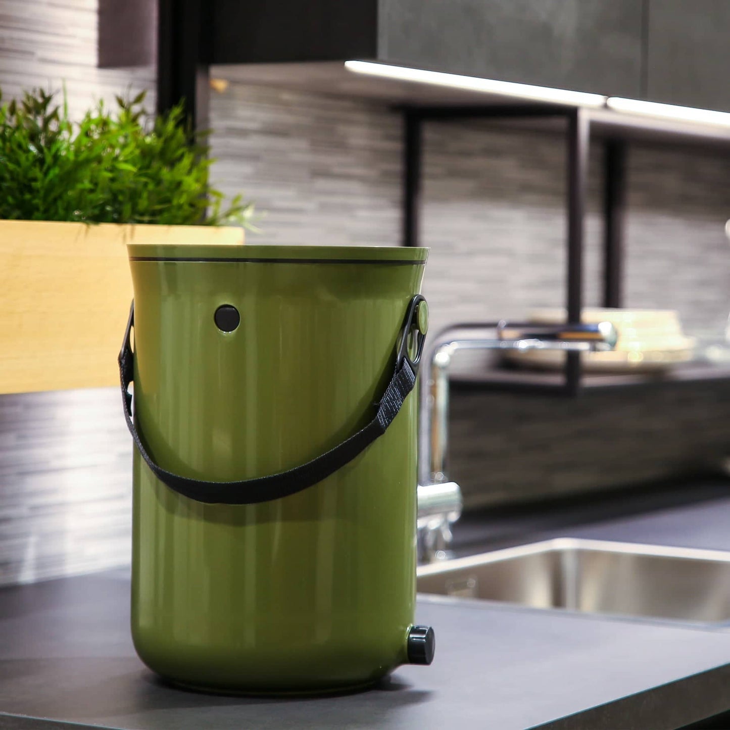 Bokashi Organko 2 köögikomposter oliiv komplekt 2 x 9,6 L - Koduwärk